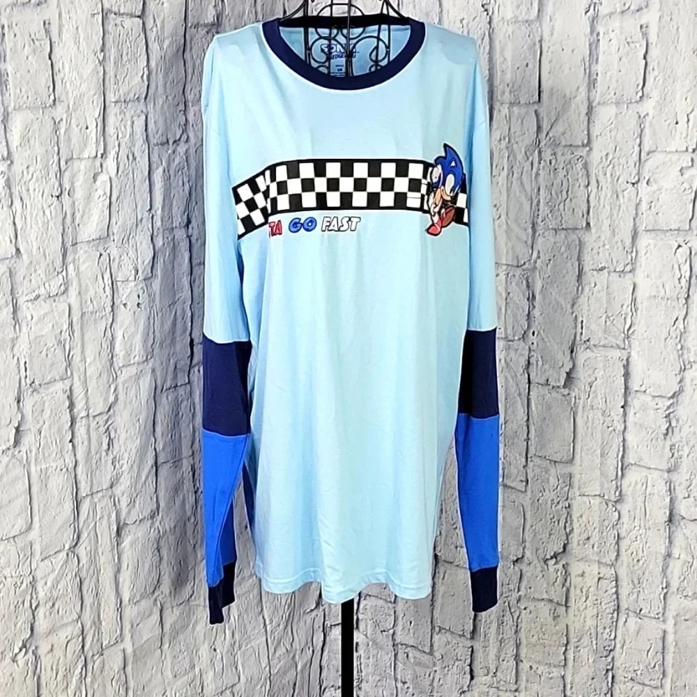 Sonic The Hedgehog Gotta Go Color Block Long Sleeve T Shirt Box Lunch Large